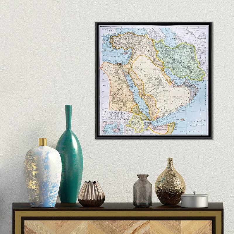 iCanvas "Map Of Turkey, Middle East And Horn of Africa, The Citizen's
